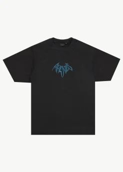 T-Shirts<Afends Bats  - Raglan Boxy Tee Stone Black