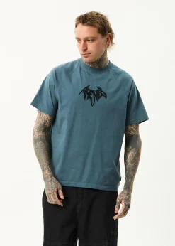 T-Shirts<Afends Bats  - Raglan Boxy Tee Fuel