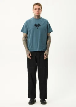 T-Shirts<Afends Bats  - Raglan Boxy Tee Fuel