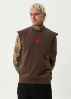 Sleeveless<Afends Bats  - Sleeveless Tee Coffee