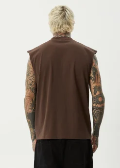 Sleeveless<Afends Bats  - Sleeveless Tee Coffee
