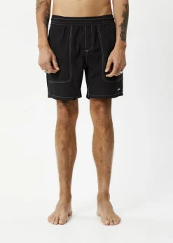 Boardshorts<Afends Baywatch  - Swim Short 18" Black