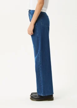 Jeans|Essentials<Afends Bella  - Denim Wide Leg Baggy Jean Authentic Blue