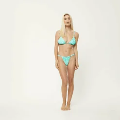 Swimwear<Afends Benny  - Tie Bikini Top Jade Daisy