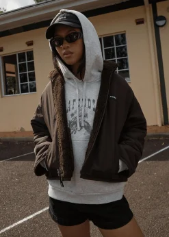 Outerwear<Afends Berlin  - Reversible  Polar Fleece Jacket Coffee