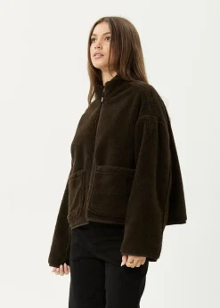Outerwear<Afends Berlin  - Reversible  Polar Fleece Jacket Coffee