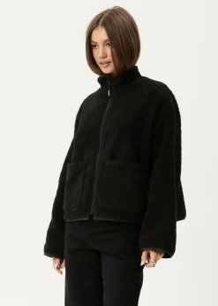 Outerwear<Afends Berlin  - Reversible Polar Fleece Jacket Black