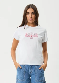 Tees & Shirts<Afends Bonfire  - Regular Tee White