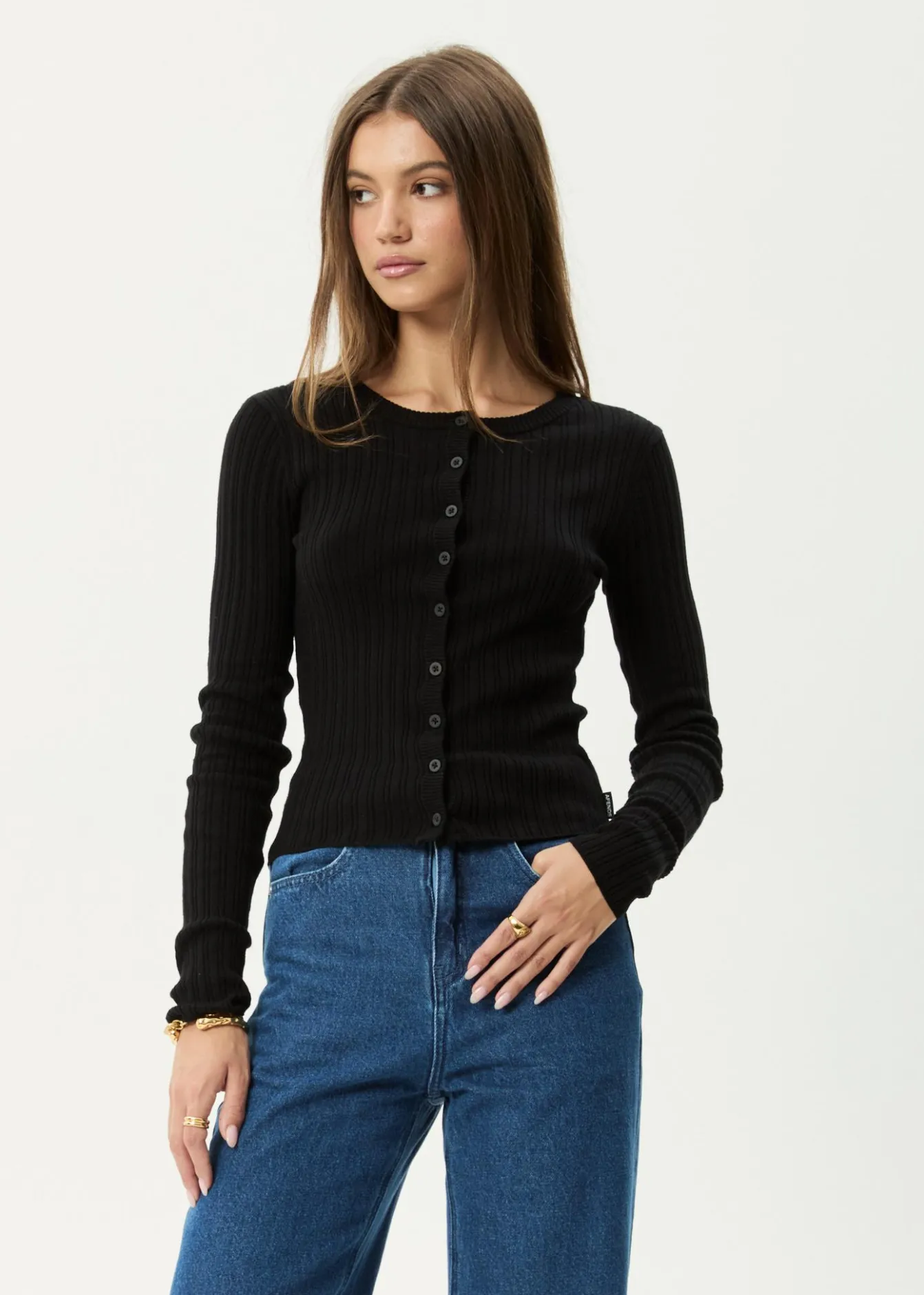 Long Sleeve<Afends Bronte - Knit Cardigan Black