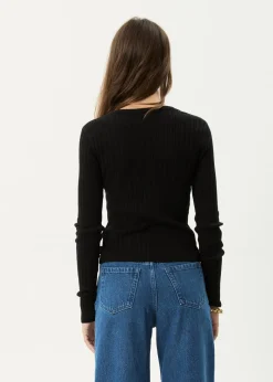 Long Sleeve<Afends Bronte - Knit Cardigan Black