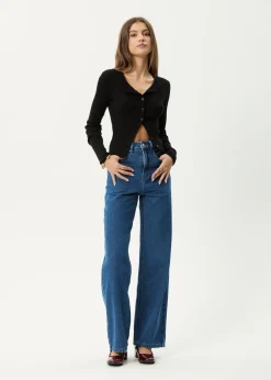 Long Sleeve<Afends Bronte - Knit Cardigan Black
