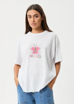 Tees & Shirts<Afends Butterfluer  - Oversized Tee White