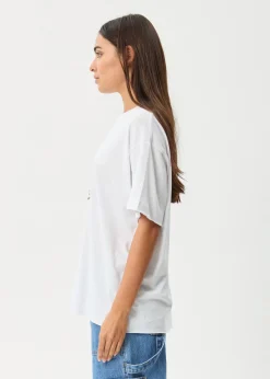 Tees & Shirts<Afends Butterfluer  - Oversized Tee White