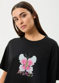 Tees & Shirts<Afends Butterfluer  - Oversized Tee Black