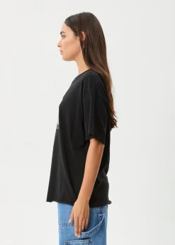 Tees & Shirts<Afends Butterfluer  - Oversized Tee Black