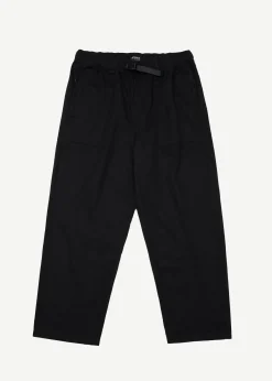 Pants<Afends Cabal  - Elastic Waist Relaxed Pant Black