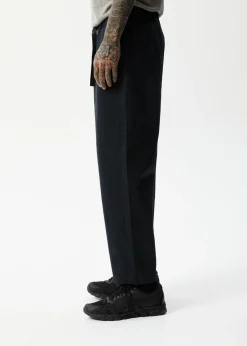Pants<Afends Cabal  - Elastic Waist Relaxed Pant Black
