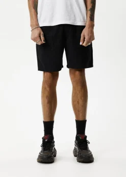 Shorts<Afends Cabal  - Elastic Waist Technical Short Black