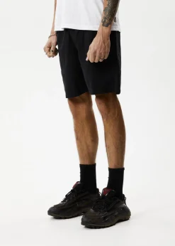 Shorts<Afends Cabal  - Elastic Waist Technical Short Black