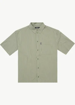 Shirts|Sets & Co-Ords<Afends Candy  - Short Sleeve Shirt Oil Green