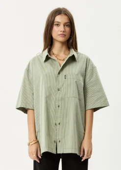 Shirts|Sets & Co-Ords<Afends Candy  - Short Sleeve Shirt Oil Green
