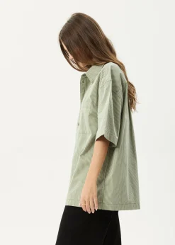 Shirts|Sets & Co-Ords<Afends Candy  - Short Sleeve Shirt Oil Green