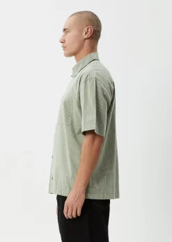 Shirts|Sets & Co-Ords<Afends Candy  - Short Sleeve Shirt Oil Green