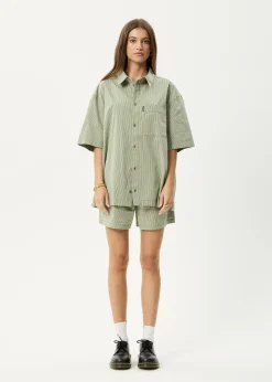 Shirts|Sets & Co-Ords<Afends Candy  - Short Sleeve Shirt Oil Green