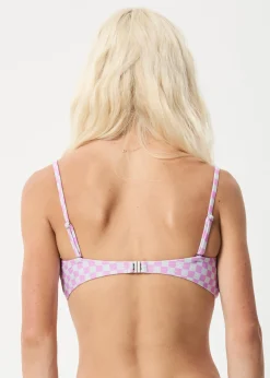 Swimwear<Afends Carlo   -  Check Bandeau Bikini Top Candy