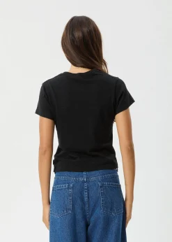 Tees & Shirts|Essentials<Afends Carmen  - Baby Tee Black
