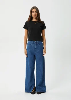 Tees & Shirts|Essentials<Afends Carmen  - Baby Tee Black
