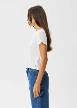 Tees & Shirts|Essentials<Afends Carmen  - Baby Tee White