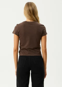 Tees & Shirts|Essentials<Afends Carmen  - Baby Tee Coffee