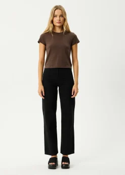 Tees & Shirts|Essentials<Afends Carmen  - Baby Tee Coffee