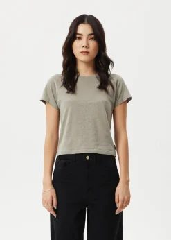 Tees & Shirts|Essentials<Afends Carmen  - Baby Tee Olive