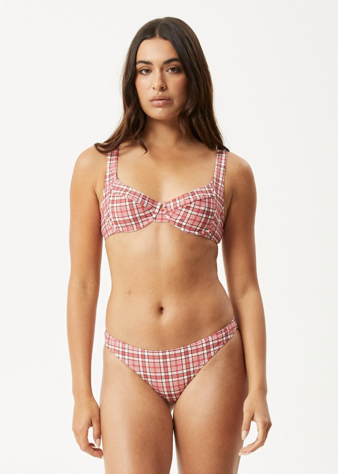 Swimwear<Afends Check Out - Bikini Bottom Red Check