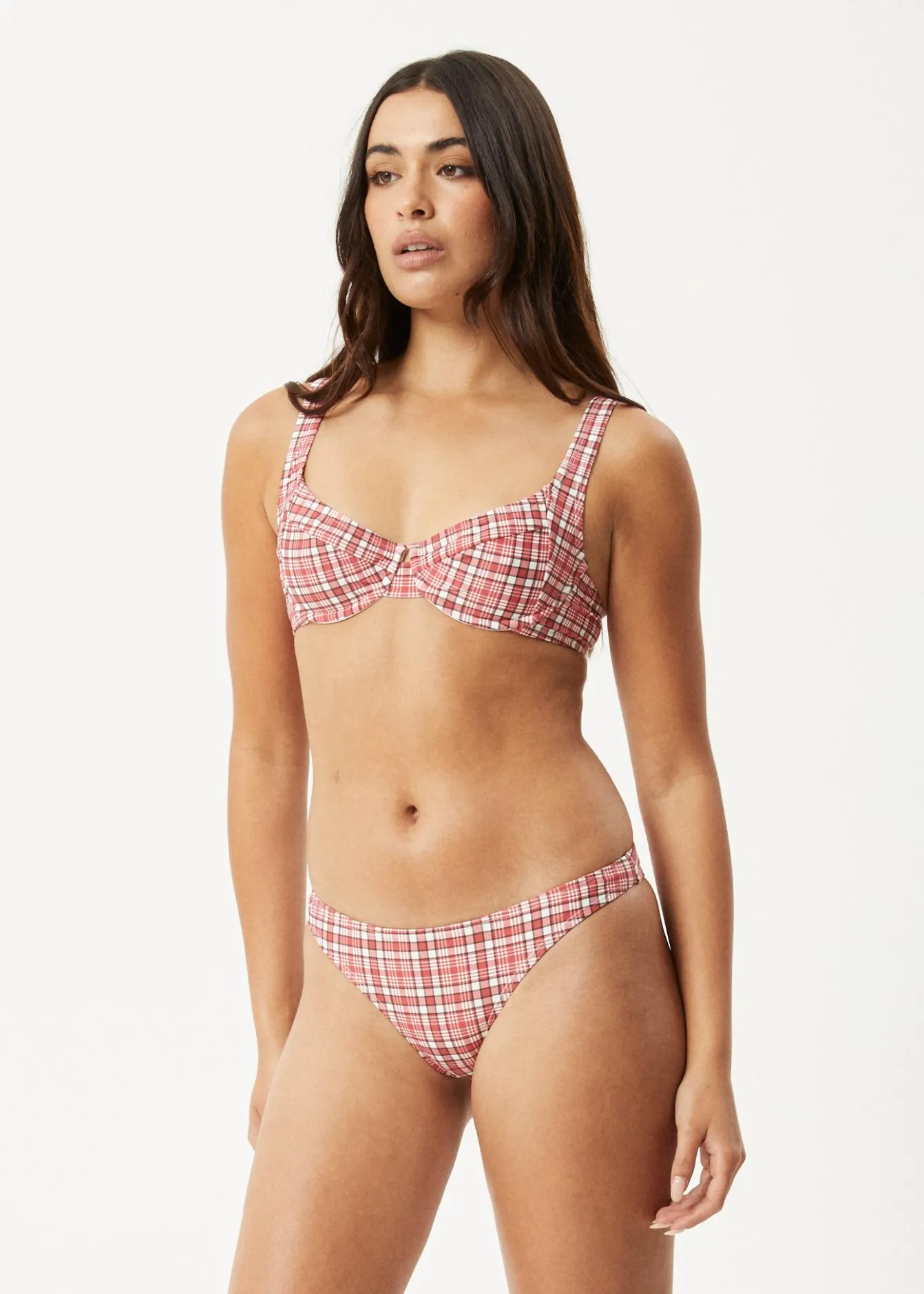 Swimwear<Afends Check Out - Bikini Bottom Red Check