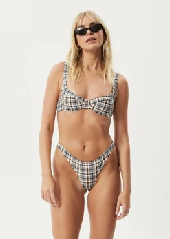 Swimwear<Afends Check Out  - Check Bikini Top Moonbeam Check