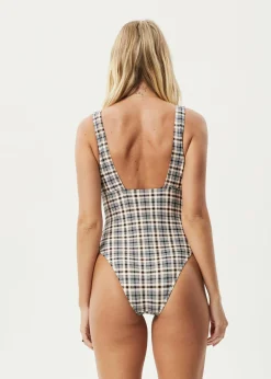 Swimwear<Afends Check Out  -  Check One Piece Moonbeam Check
