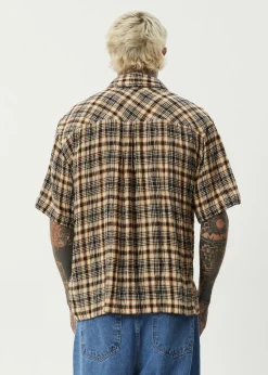 Shirts|Sets & Co-Ords<Afends Check Out  - Seersucker Short Sleeve Shirt Moonbeam Check