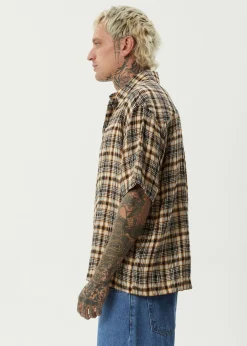 Shirts|Sets & Co-Ords<Afends Check Out  - Seersucker Short Sleeve Shirt Moonbeam Check