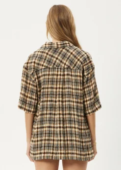 Shirts|Sets & Co-Ords<Afends Check Out  - Seersucker Short Sleeve Shirt Moonbeam Check