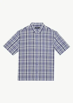 Shirts|Sets & Co-Ords<Afends Check Out  - Short Sleeve Shirt Marlin