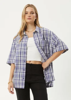 Shirts|Sets & Co-Ords<Afends Check Out  - Short Sleeve Shirt Marlin