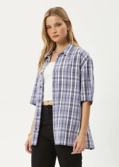 Shirts|Sets & Co-Ords<Afends Check Out  - Short Sleeve Shirt Marlin
