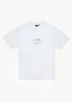 T-Shirts<Afends Chem Trails  - Retro Tee White