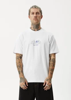 T-Shirts<Afends Chem Trails  - Retro Tee White