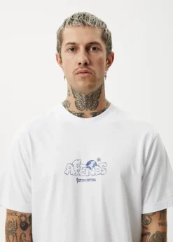 T-Shirts<Afends Chem Trails  - Retro Tee White