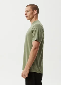 T-Shirts<Afends Classic  - Retro Tee Oil Green
