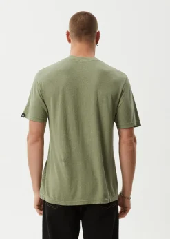 T-Shirts<Afends Classic  - Retro Tee Oil Green